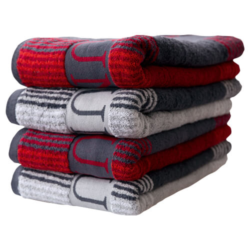 XL Saunatuch, anthrazit/weiß/grau