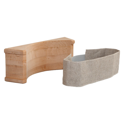 Textilkopfstütze, beige-grau, Erle