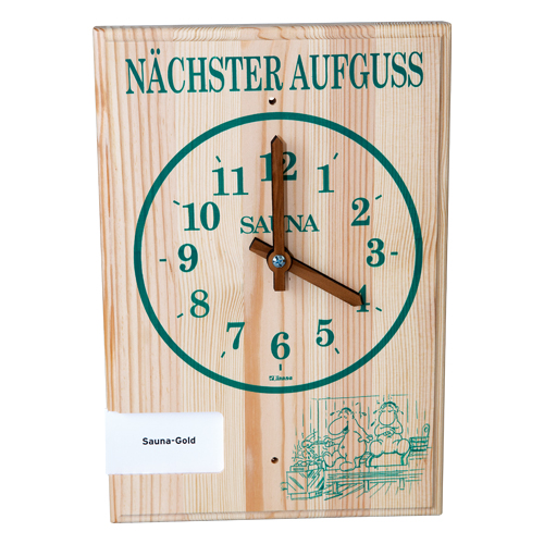 Sauna-Aufgussuhr mit Sortenkarten