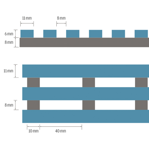 Hygienematte "Kork" 1 m x 1 m