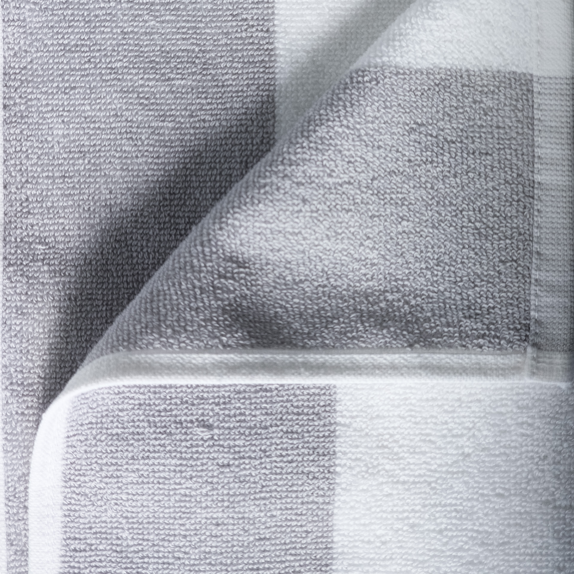 Saunatuch, gestreift, hellgrau/weiß