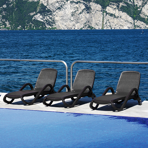 Wellnessliege ALFA, anthrazit, anthrazit