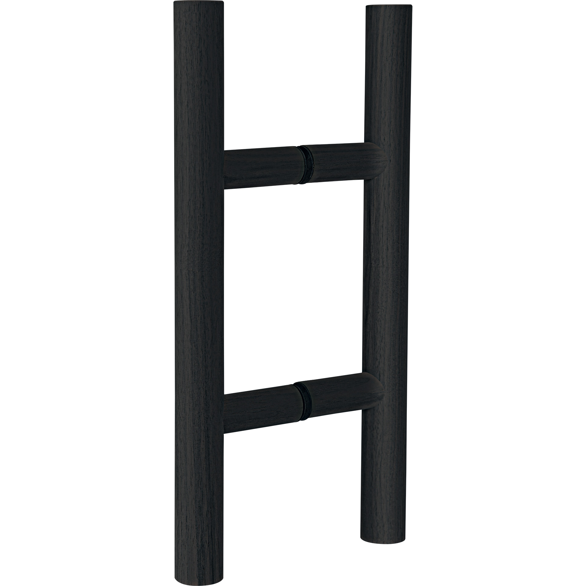 Runder Stabgriff, Eiche, schwarz LA 150 mm