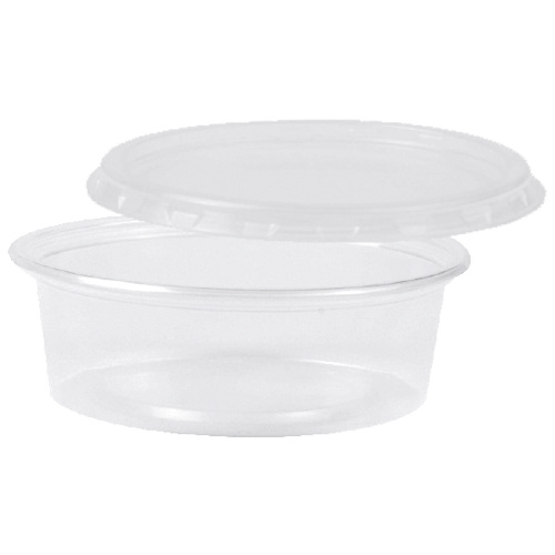Portionsbecher mit Deckel, 50 ml, transparent
