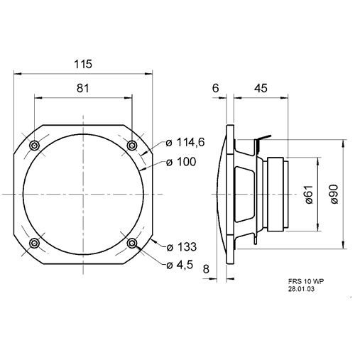 Lautsprecher FRS 10 WP, weiß