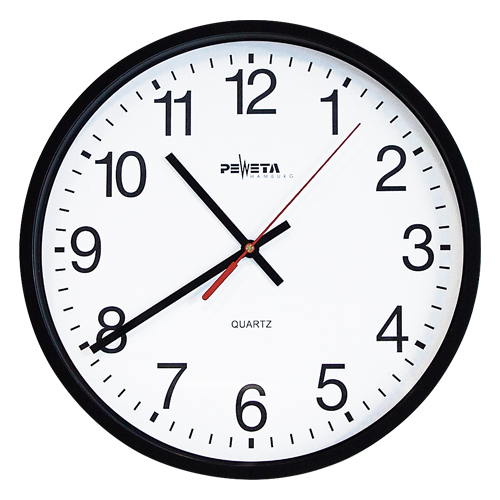 Wanduhr Ø 25 cm, schwarz