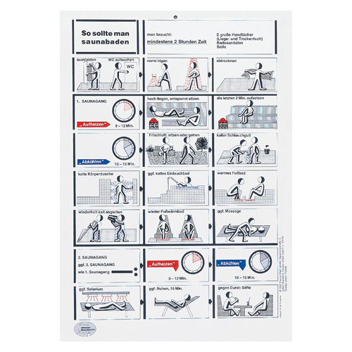 Aushangtafel "So sollte man Saunabaden" DIN A2