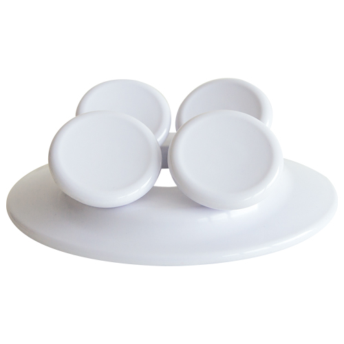 4-Punkt Kopfstütze, Kunststoff, weiß