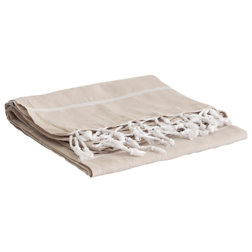 Pestemal  Sultan , hellbraun/weiß