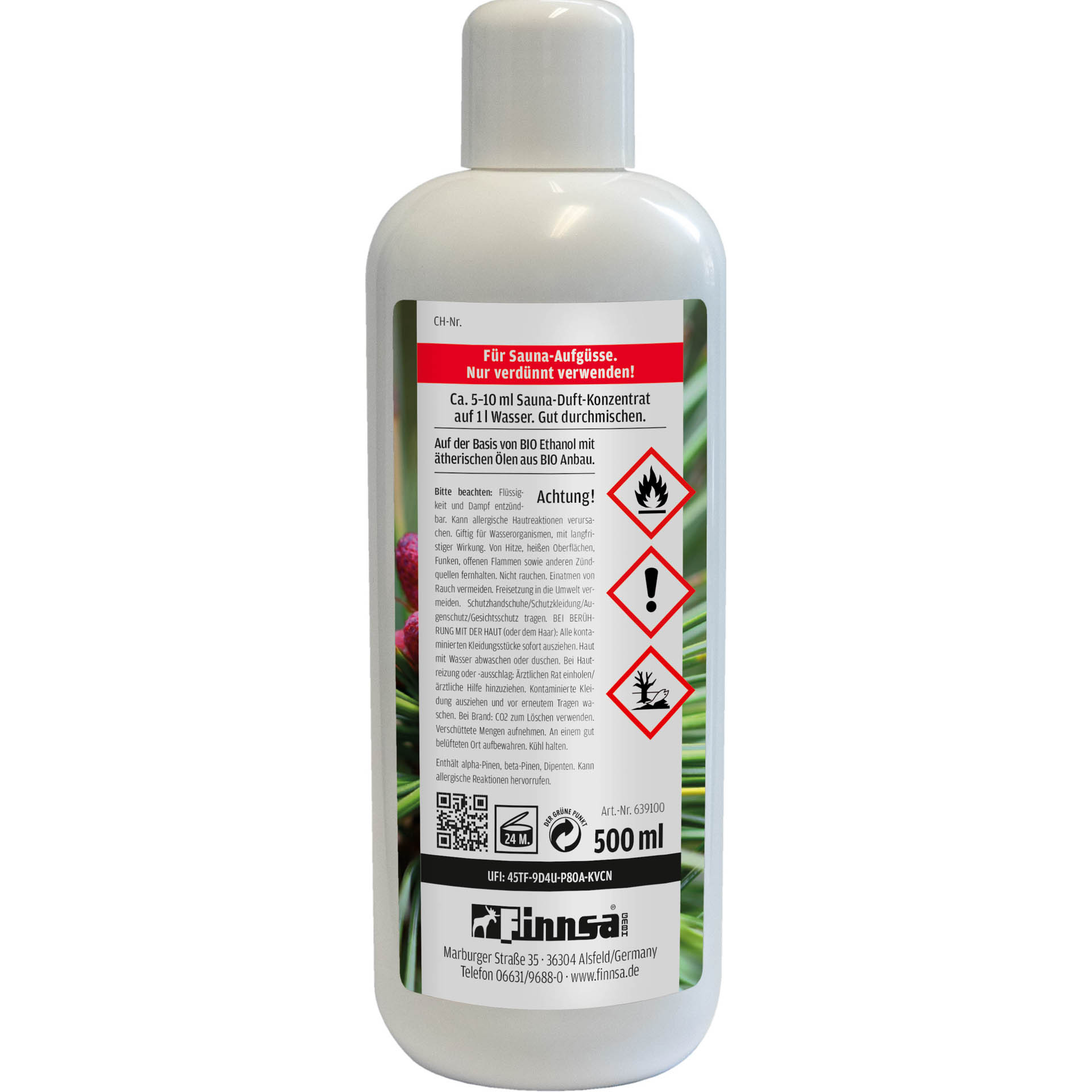 Organic Sauna Essence Swiss Stone Pine 0.5 l