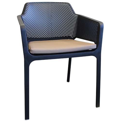 Kunstleder-Stuhlkissen, light brown