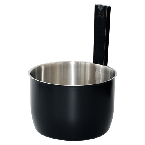 Edelstahl-Kübel schwarz, 5 l