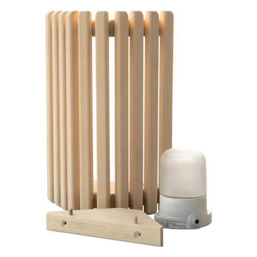 Wand- und Eckleuchte "Malmö", Abachi, komplett