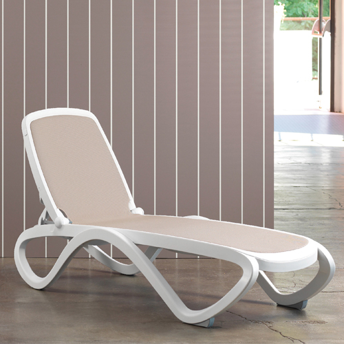 Wellnessliege OMEGA, tortora, weiß