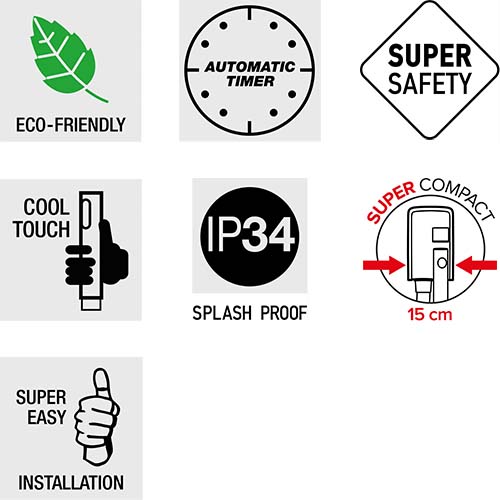 Wandhaartrockner Hotello 1200 W, silber