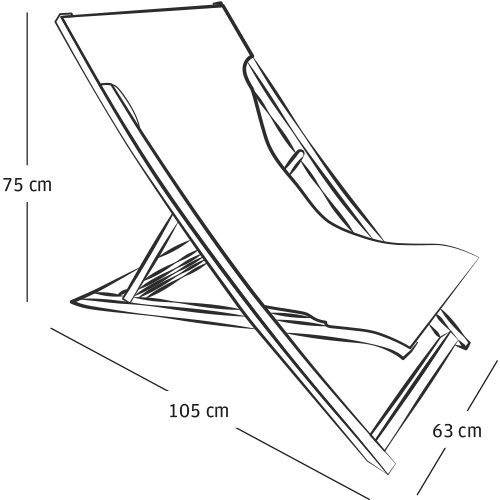 Deckchair Sunset, weiß/weiß