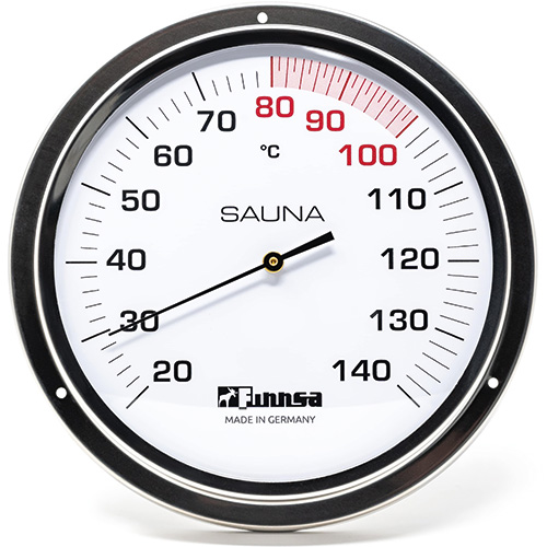 Sauna-Thermometer mit Flansch Ø 13 cm