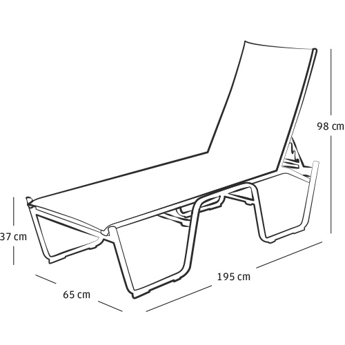 Alu-Stapelliege "Bermuda"