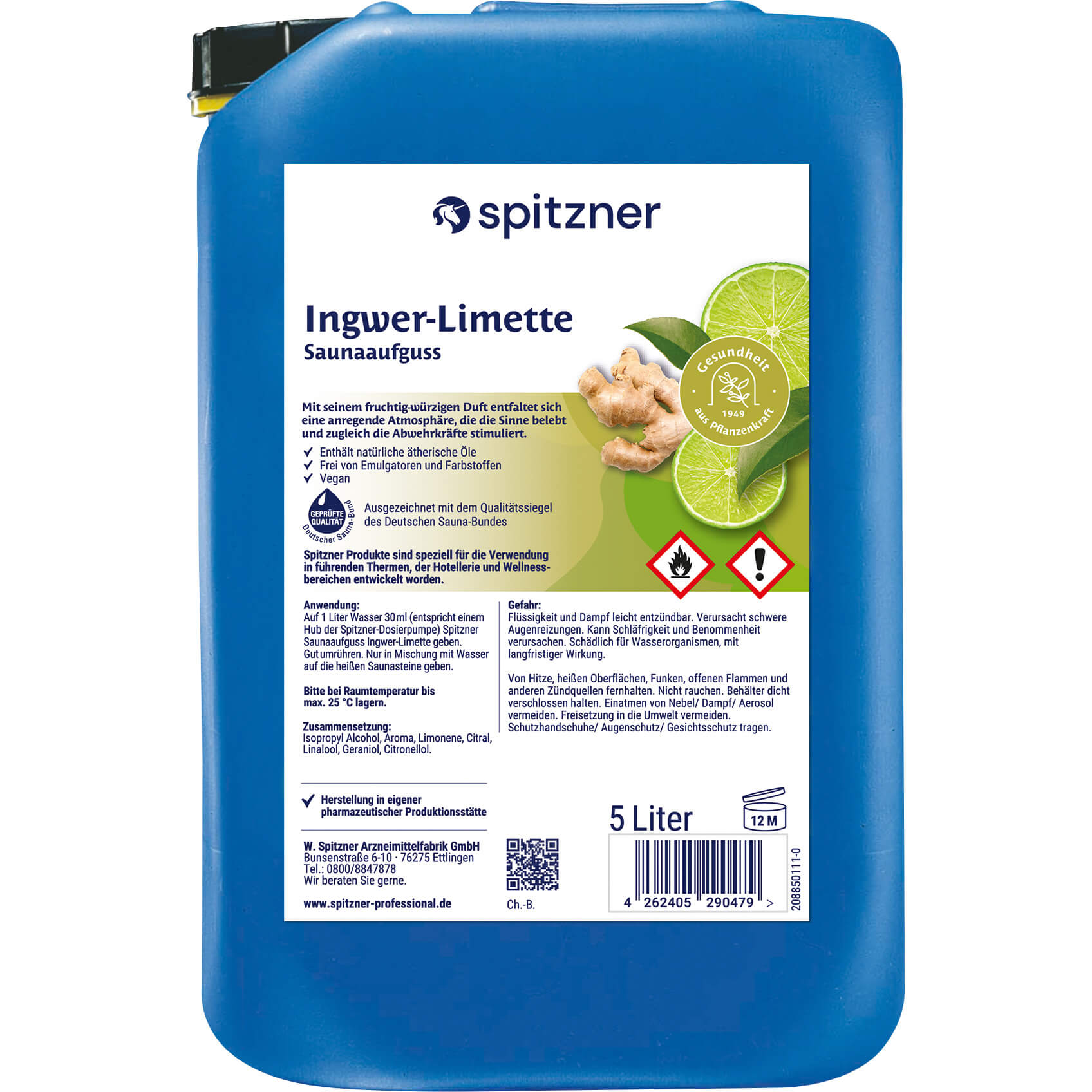 Spitzner Sauna-Aufguss Ingwer-Limette 5 l
