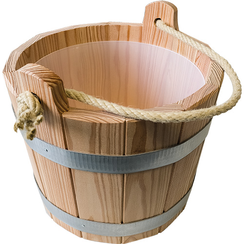 Sauna-Eimer mit Einsatz, Lärche, 4,5 l