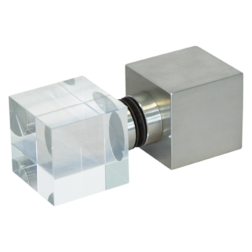 Würfelgriff, Edelstahl/Glas