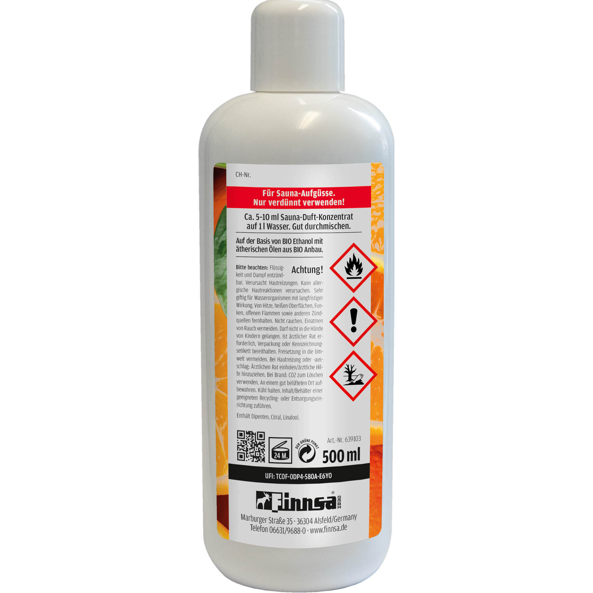 Organic Sauna Essence Orange 0.5 l