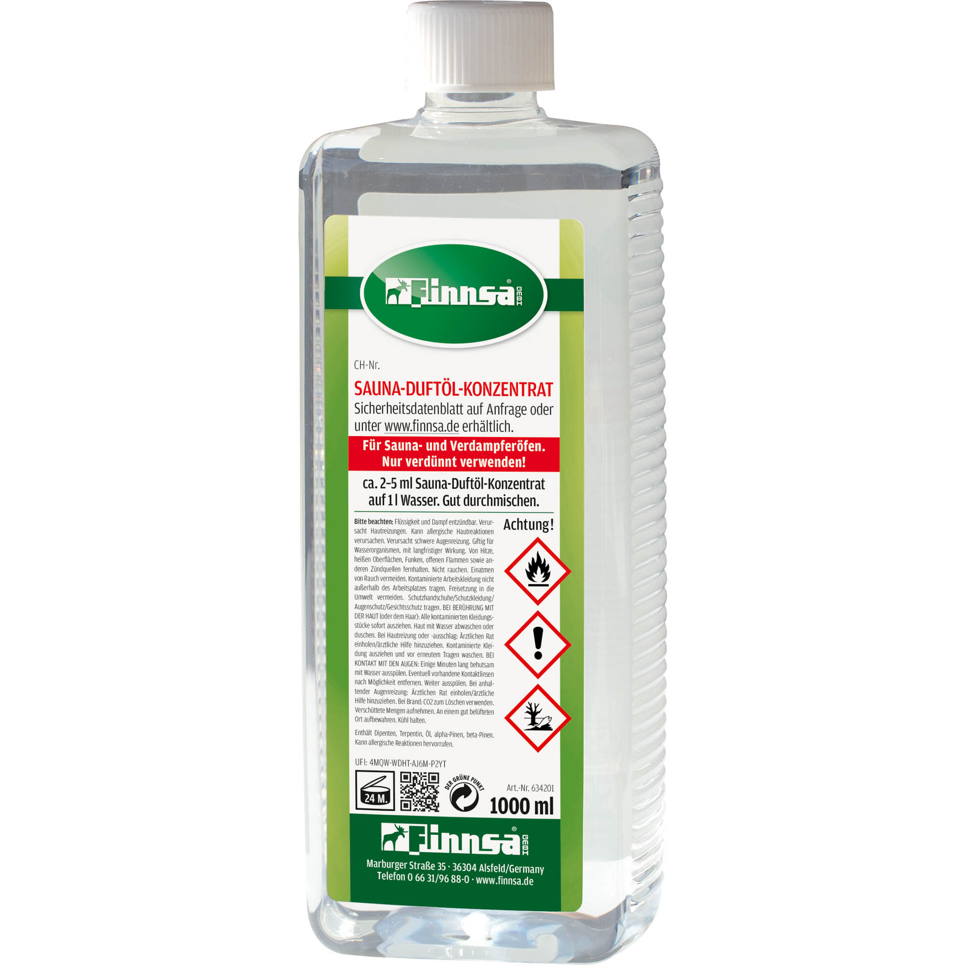 Sauna Oil Euca/Mountain Pine 1 l