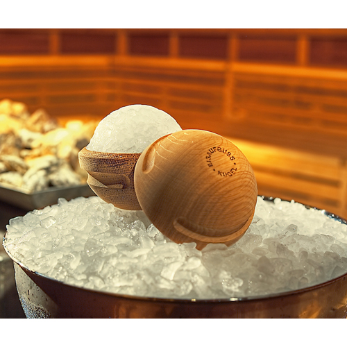 Eisaufguss-Kugel aus Eschenholz