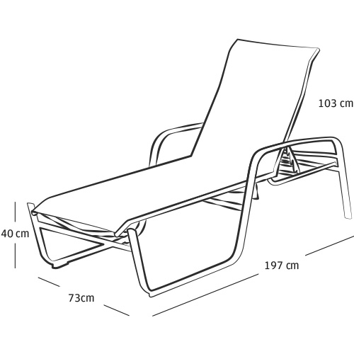 Alu-Stapelliege "Florida"