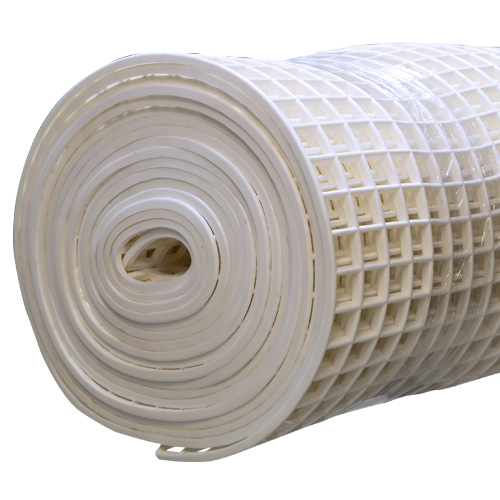 Gitter-Bodenmatte, 100 cm Rolle, weiß