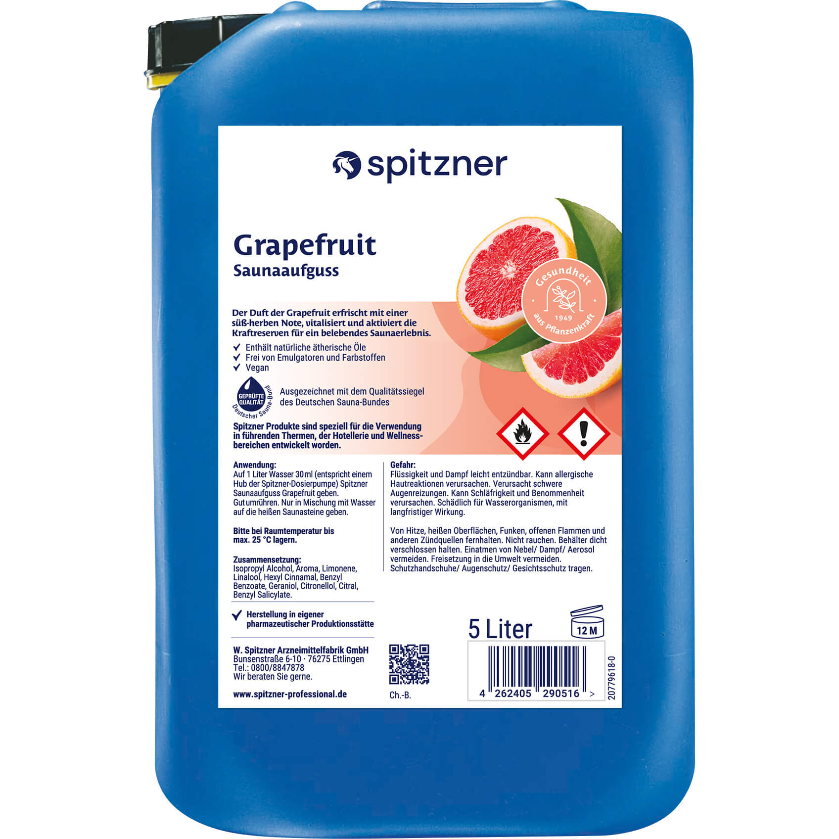Spitzner Sauna-Aufguss Grapefruit 5 l