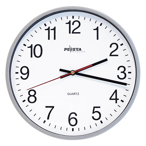Wanduhr Ø 25 cm, silber