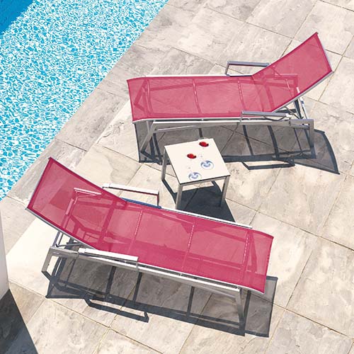 Alu-Stapelliege "Brasil" mit Armlehnen