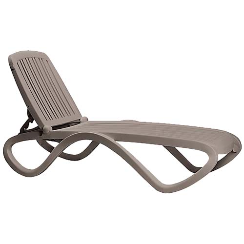 Vollkunststoff-Liege "Tropico", tortora