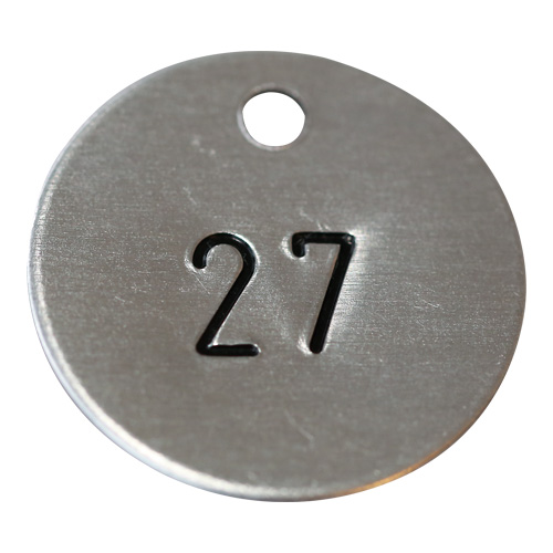 Aluminium Ronde Nummerierung schwarz
