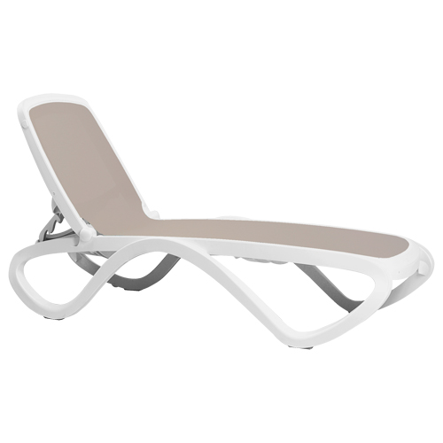 Wellnessliege OMEGA, tortora, weiß