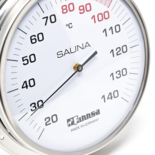 Sauna-Thermometer mit Flansch Ø 13 cm