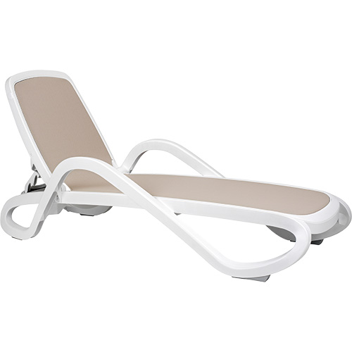 Wellnessliege ALFA, tortora, weiß