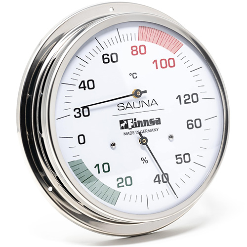 Sauna-Hygrotherm mit Flansch Ø 13 cm