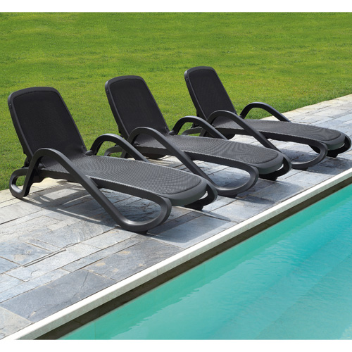 Wellnessliege ALFA, anthrazit, anthrazit