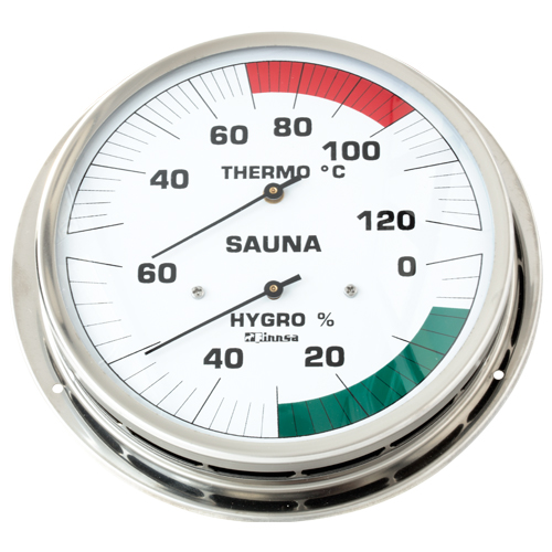 Sauna-Hygrotherm mit Flansch 130 mm -Klassik-