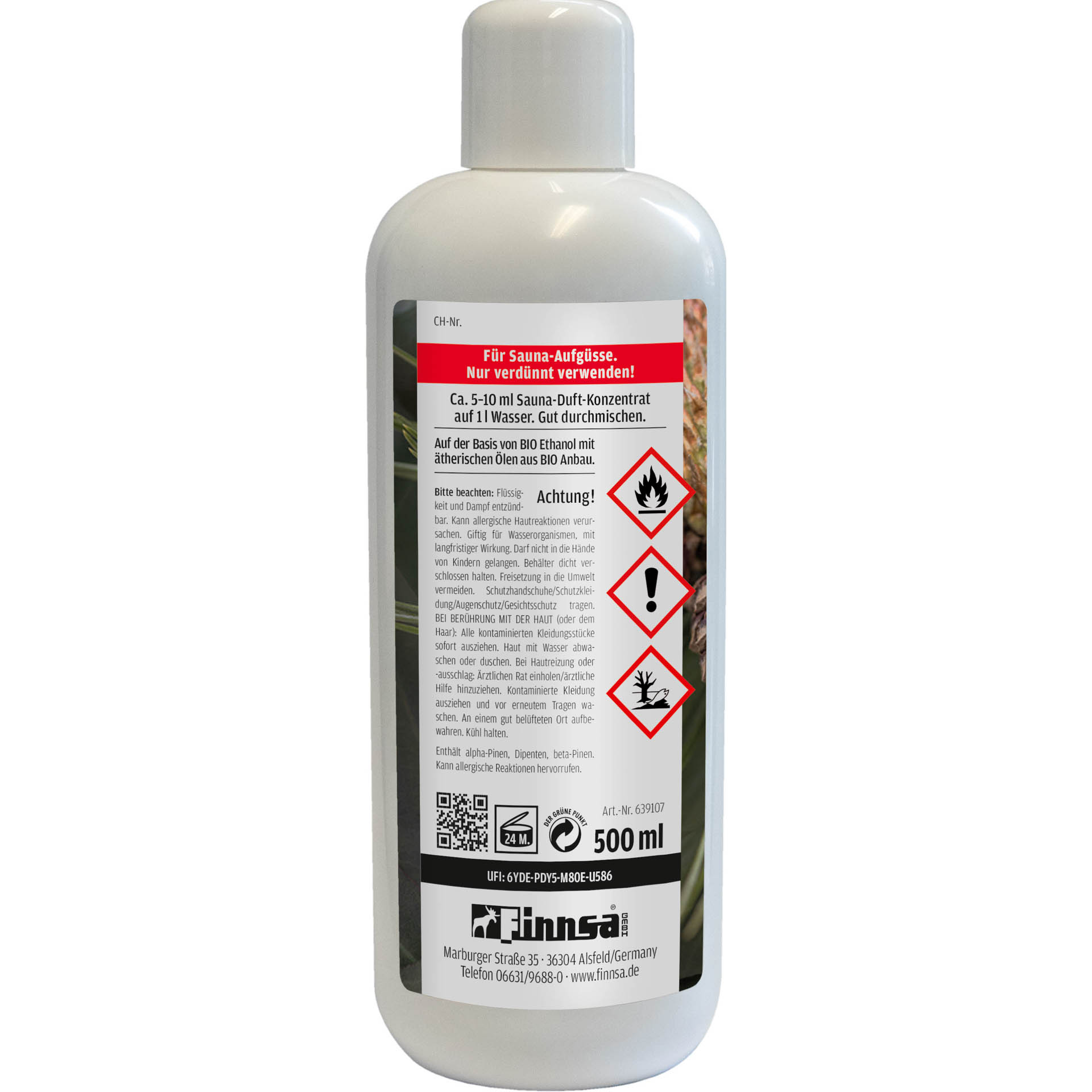 Organic Sauna Essence Stone/Mount. Pine/Euca 0.5 l