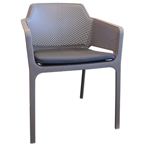 Kunstleder-Stuhlkissen, anthrazit