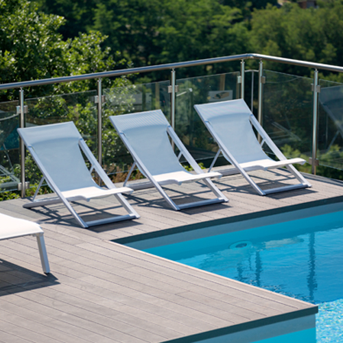 Deckchair Sunset, vulkan-schwarz/grau