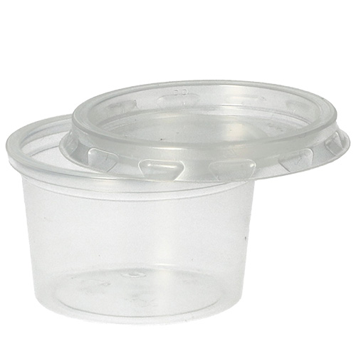 Portionsbecher mit Deckel, 30 ml, transparent