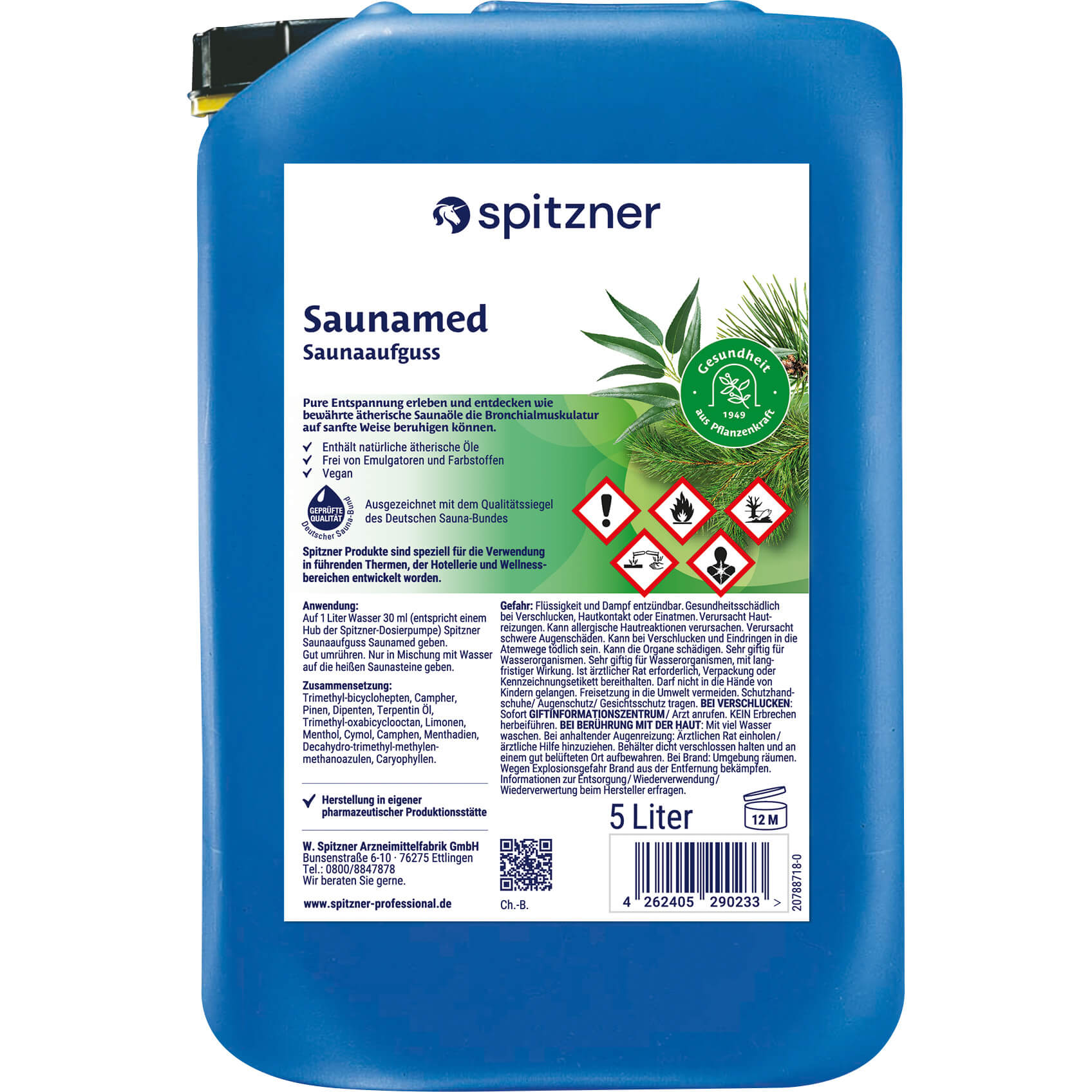 Spitzner Sauna-Aufguss Saunamed 5 l