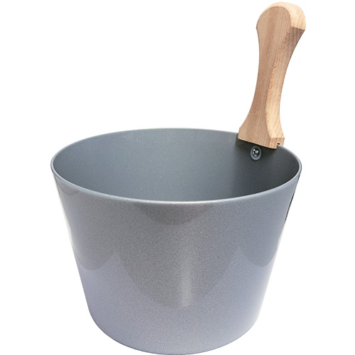 Kunststoff-Kübel mit Holzgriff, 4,5 l