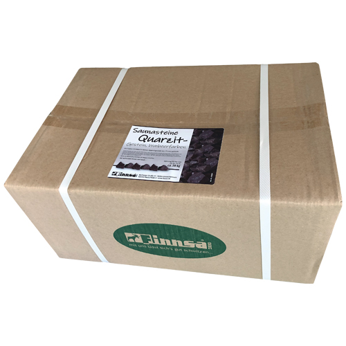Sauna-Steine himbeerfarbener Quarzit, 20 kg