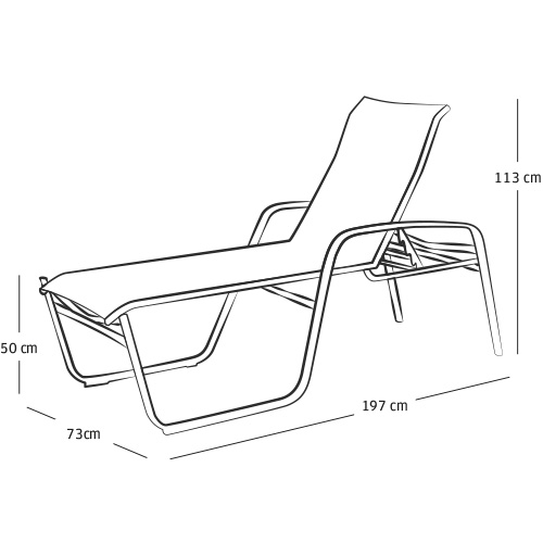 Alu-Stapelliege "Florida PLUS"