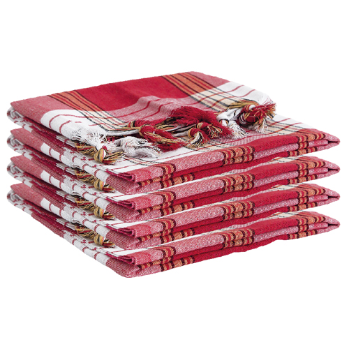 Hamam-Tuch, rot-weiß kariert